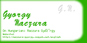 gyorgy maczura business card